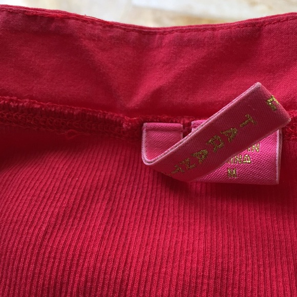 Charlotte Tarantola red 100% stretch ribbed cotton - Picture 6 of 8